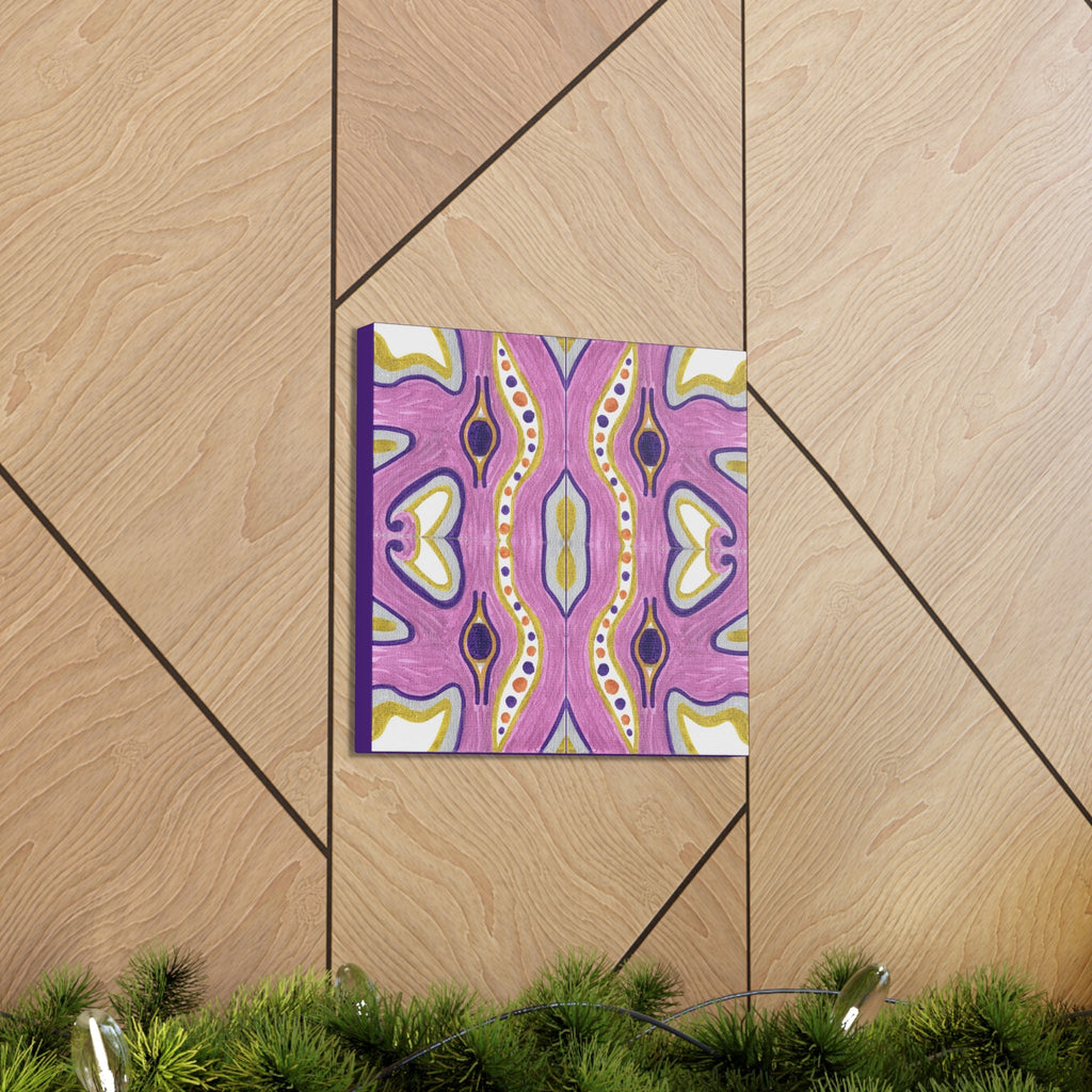 Purple E Mosiac Caden Caraco Canvas Gallery Wrap