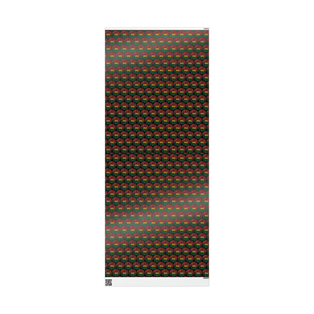 Merry And Bright Black Christmas Print Holiday Gift Wrap Paper - Glossy Or Matte
