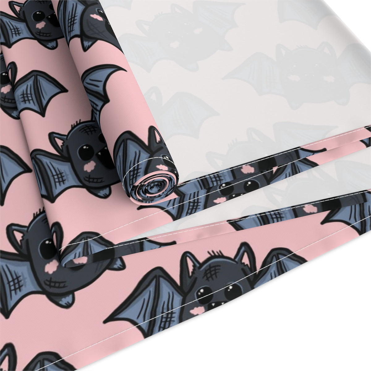 Halloween Bats Pink Fall Autumn Cotton Poly Table Runner
