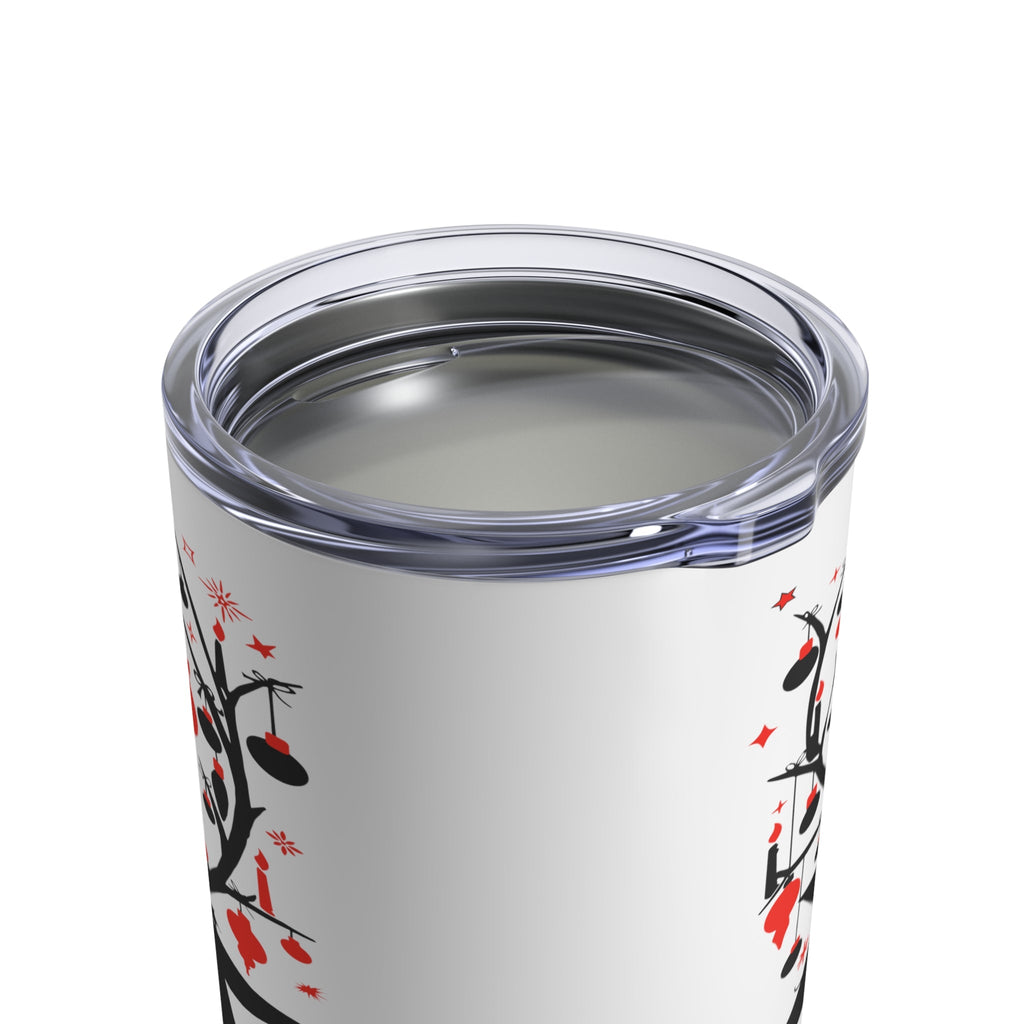 Reindeer Ornaments Retro Christmas Print Stainless Steel Tumbler 10oz