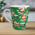 Busy Santa Midcentury Retro Christmas Latte Coffee Mug
