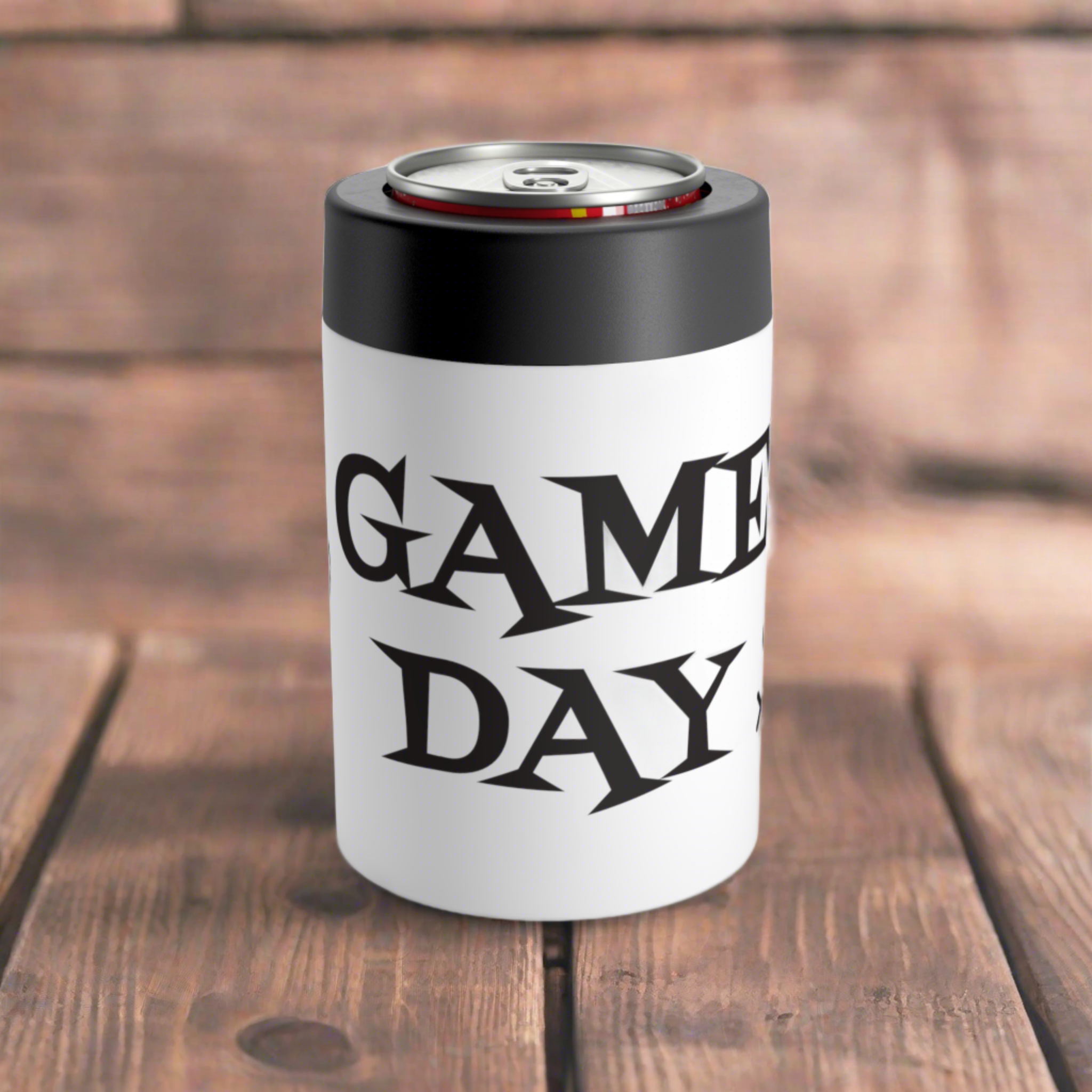 Atomic Retro Game Day Stainless Steel Can and Bottle Holder
