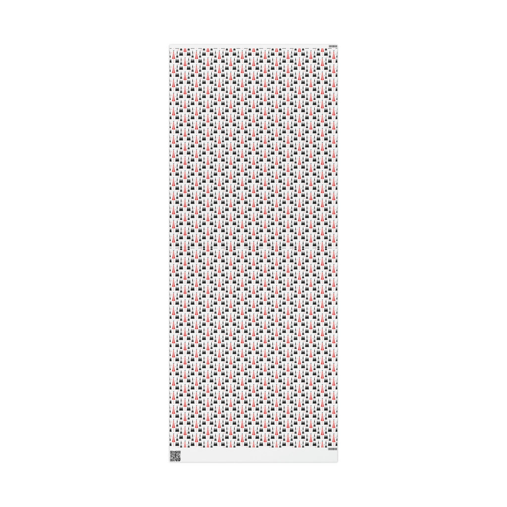 Retro Christmas Trees Mid Century Retro Christmas Print Holiday Gift Wrap Paper - Glossy Or Matte
