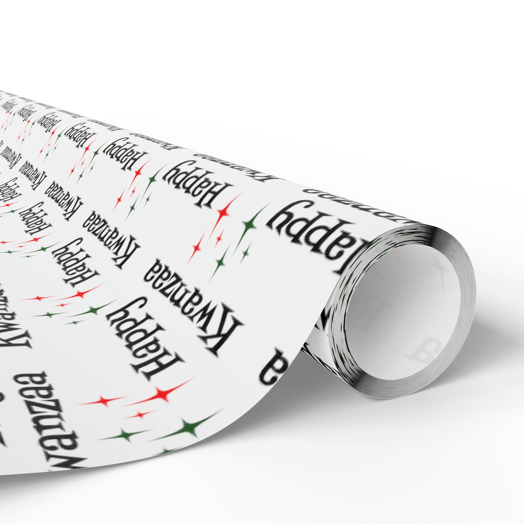 Happy Kwanzaa Starburst Atomic Retro Style Holiday Gift Wrap Paper - Glossy Or Matte