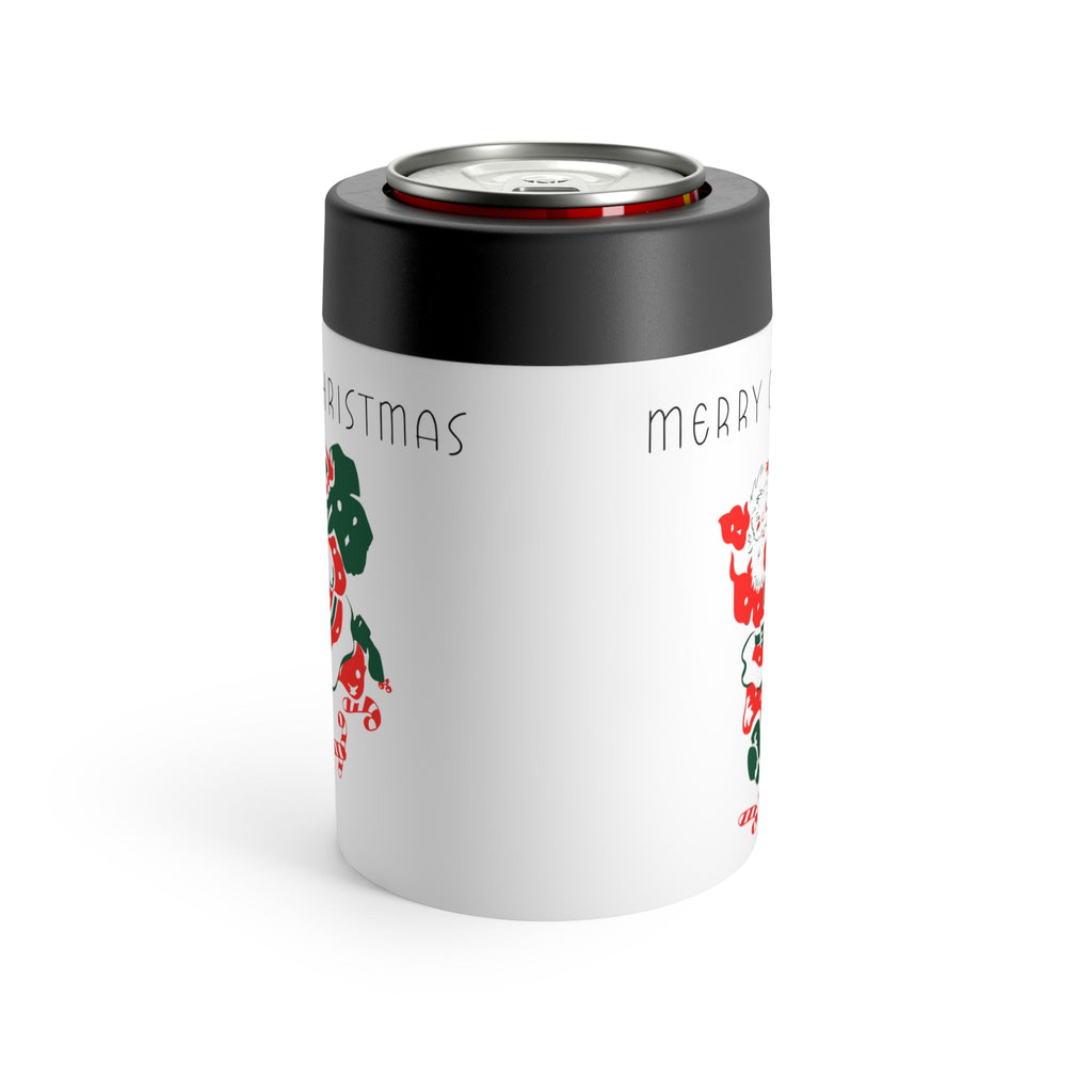Merry Christmas Santa Mid Century Retro Christmas Print Stainless Steel Can Holder