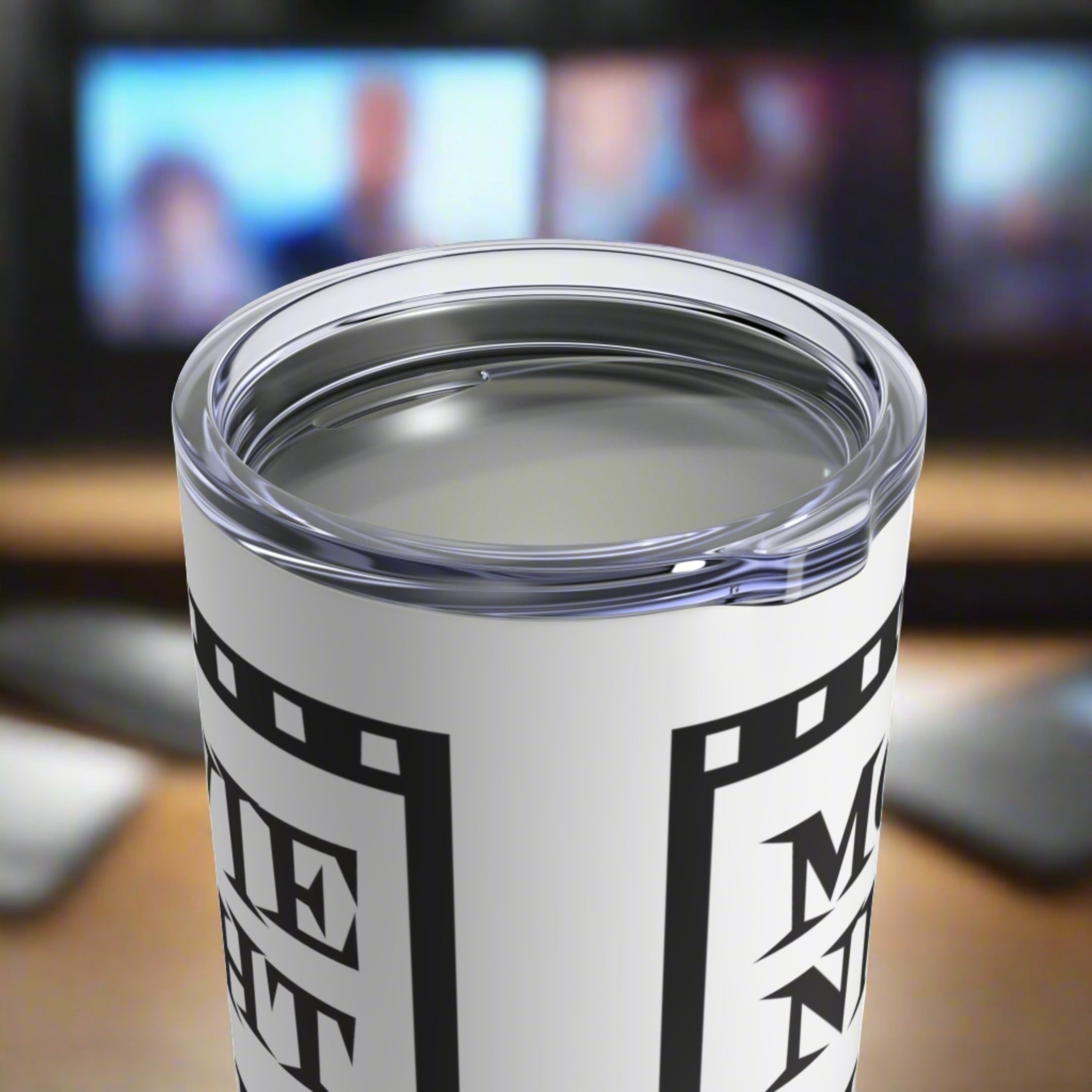 Movie Night Travel Tumbler 10oz Stainless Steel Retro Film Strip Atomic Era Design