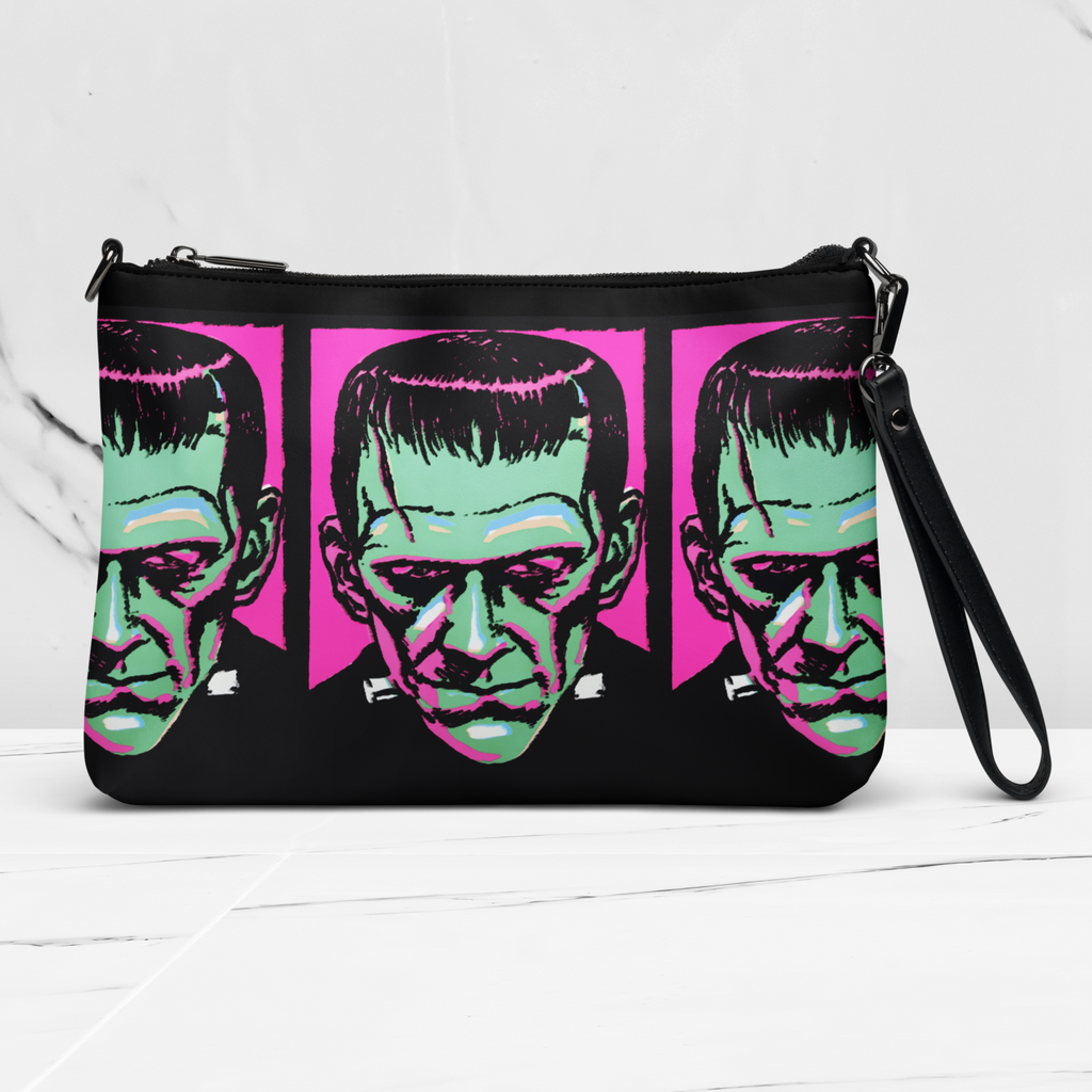 Frankenstein Monster Gothic Horror Retro Halloween Print Crossbody Bag Purse
