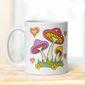 70s Retro Mushroom Coffee Mug Glossy Ceramic Mug