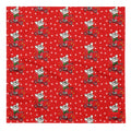 Christmas Mouse On Scooter With Stars Mid Century Retro Christmas Print Red All-over Print Bandana Headscarf