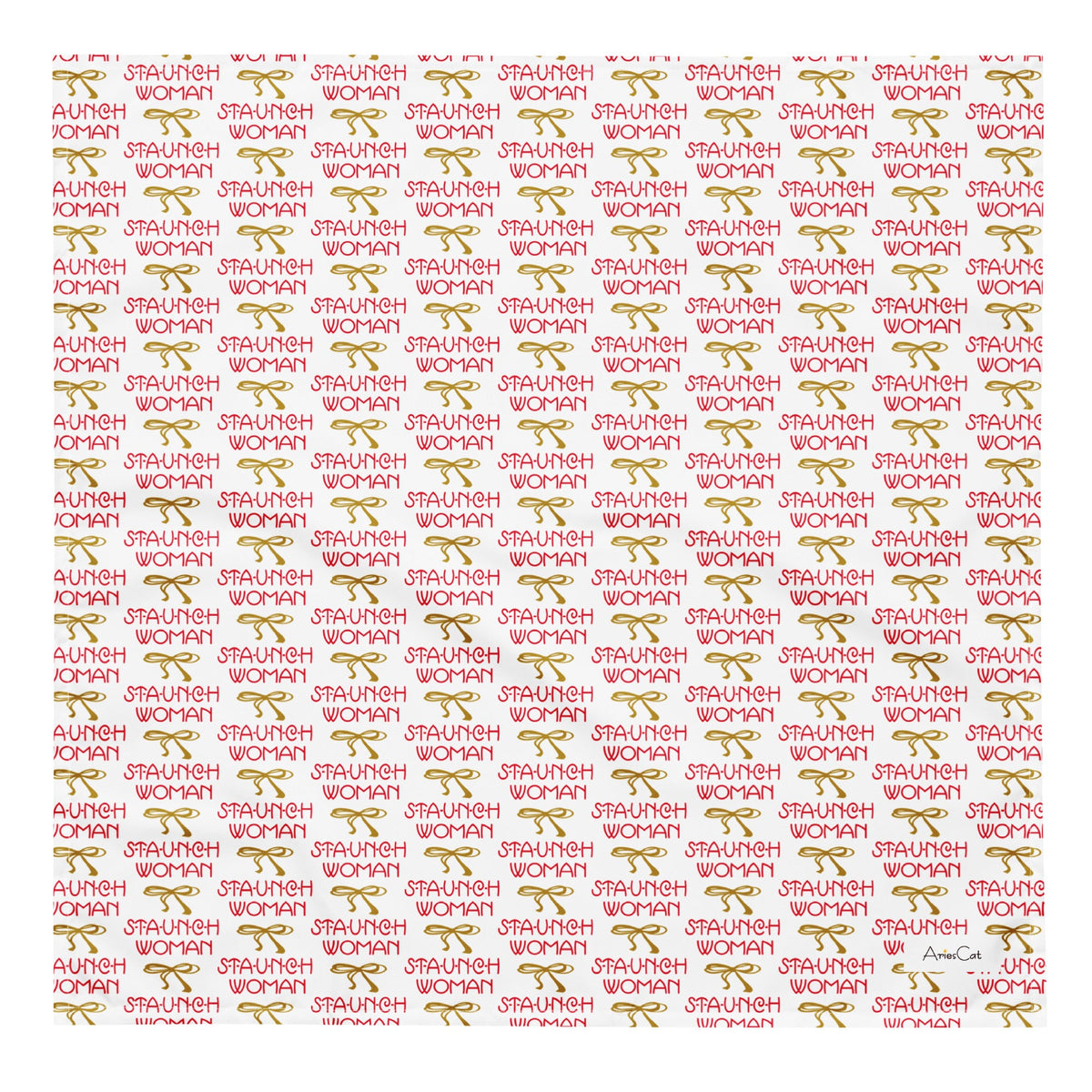 Little Edie Gold Star Staunch Feminist All-over Print Bandana Headscarf