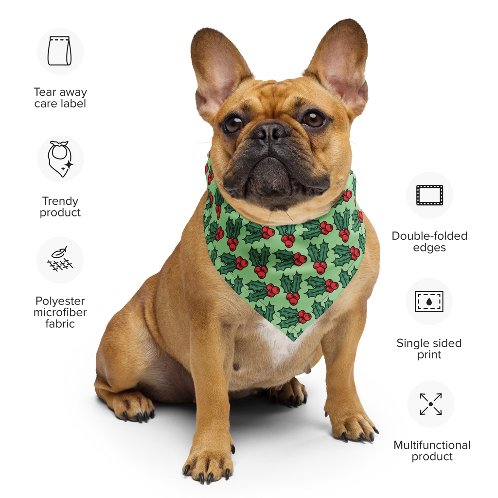 Christmas Holly Bandana for Pets and Humans
