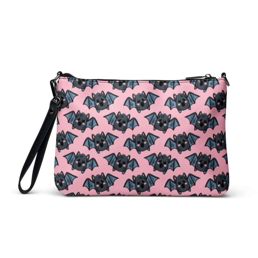 Pink Bats Halloween Crossbody Bag Wristlet Clutch