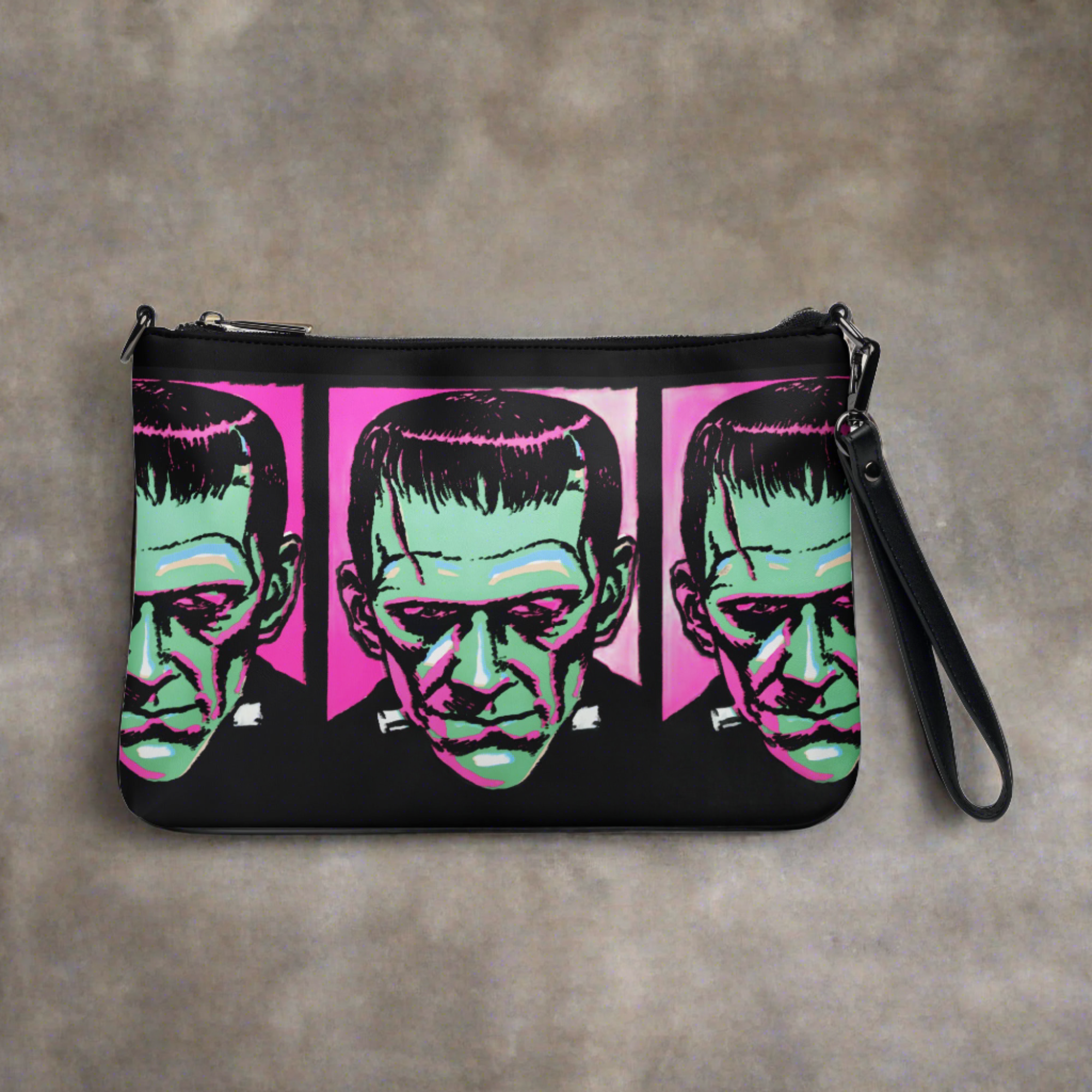 Frankenstein Monster Gothic Horror Retro Halloween Print Crossbody Bag Purse