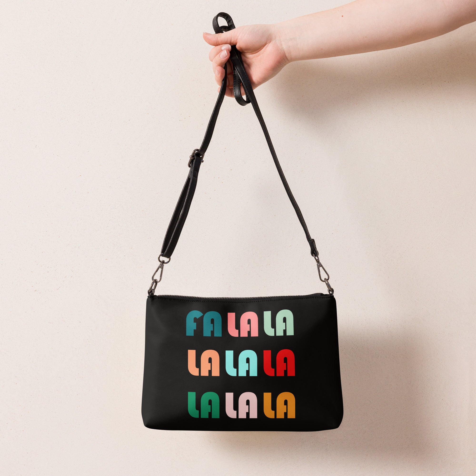 Fa La La La Christmas Retro Style Crossbody Bag Purse