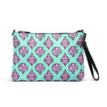 Pink Purple Christmas Ornaments Teal Crossbody Bag Purse