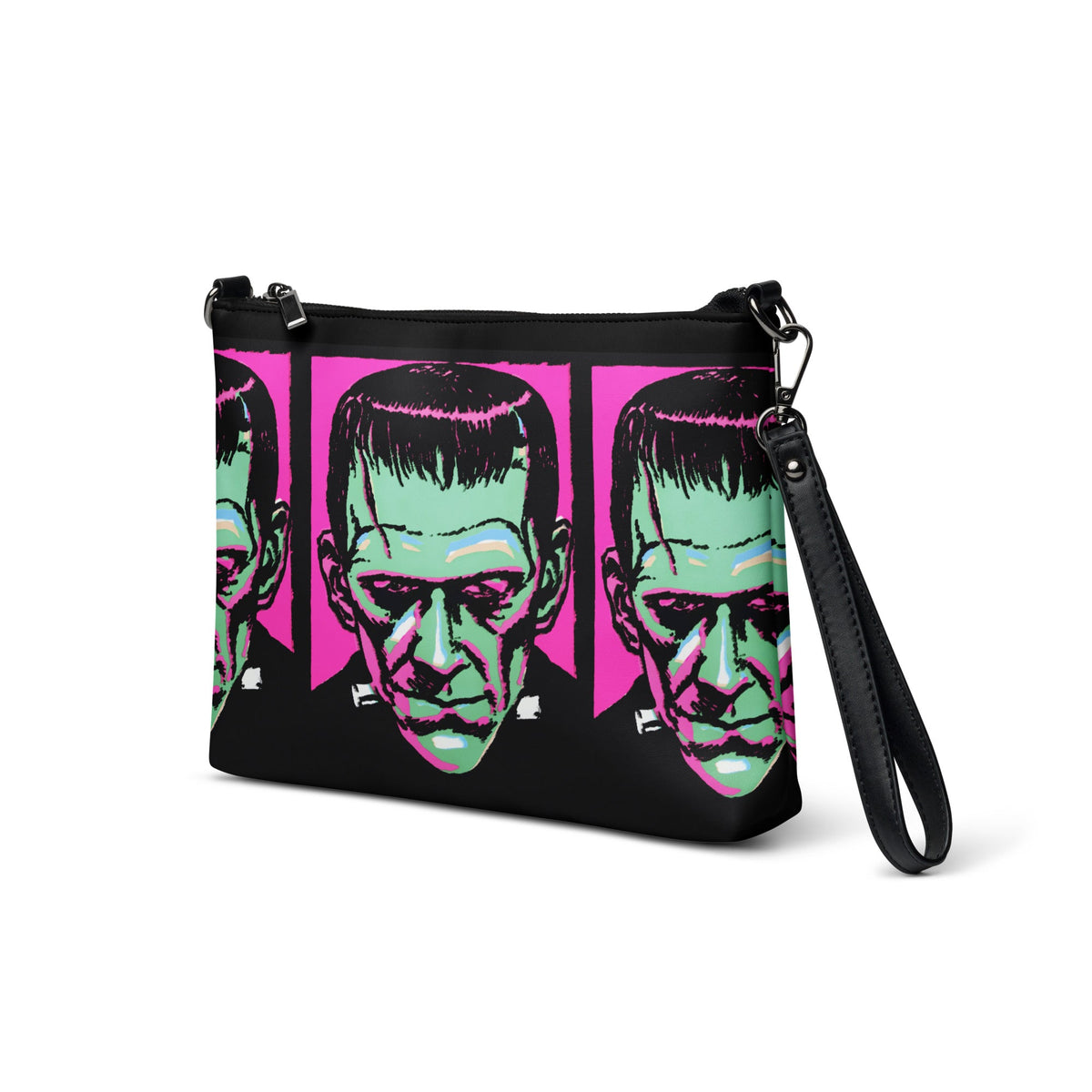 Frankenstein Monster Gothic Horror Retro Halloween Print Crossbody Bag Purse