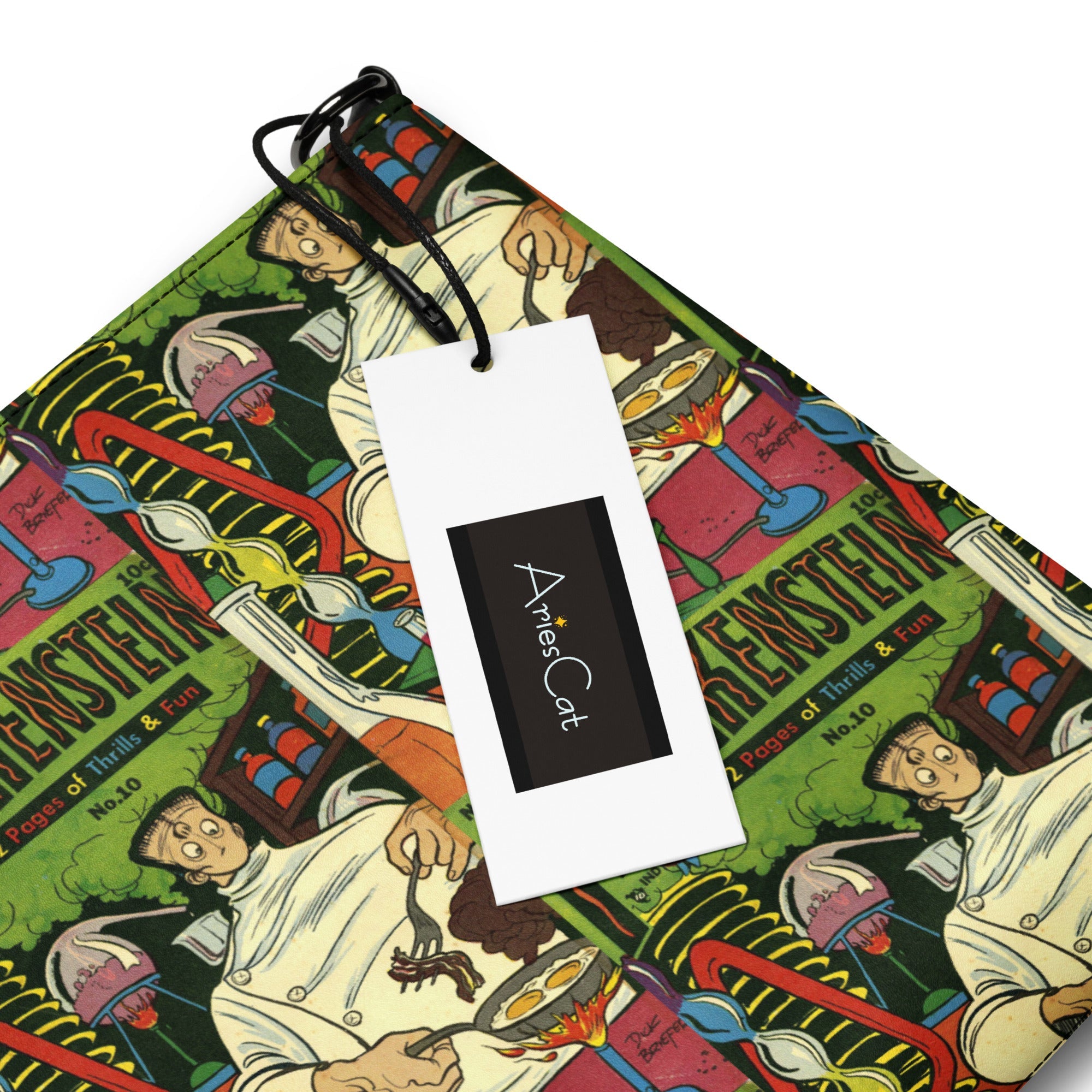 Frankenstein Comic Book Cover Retro Vintage Halloween Print Crossbody Bag Shoulder Purse Wristlet Clutch