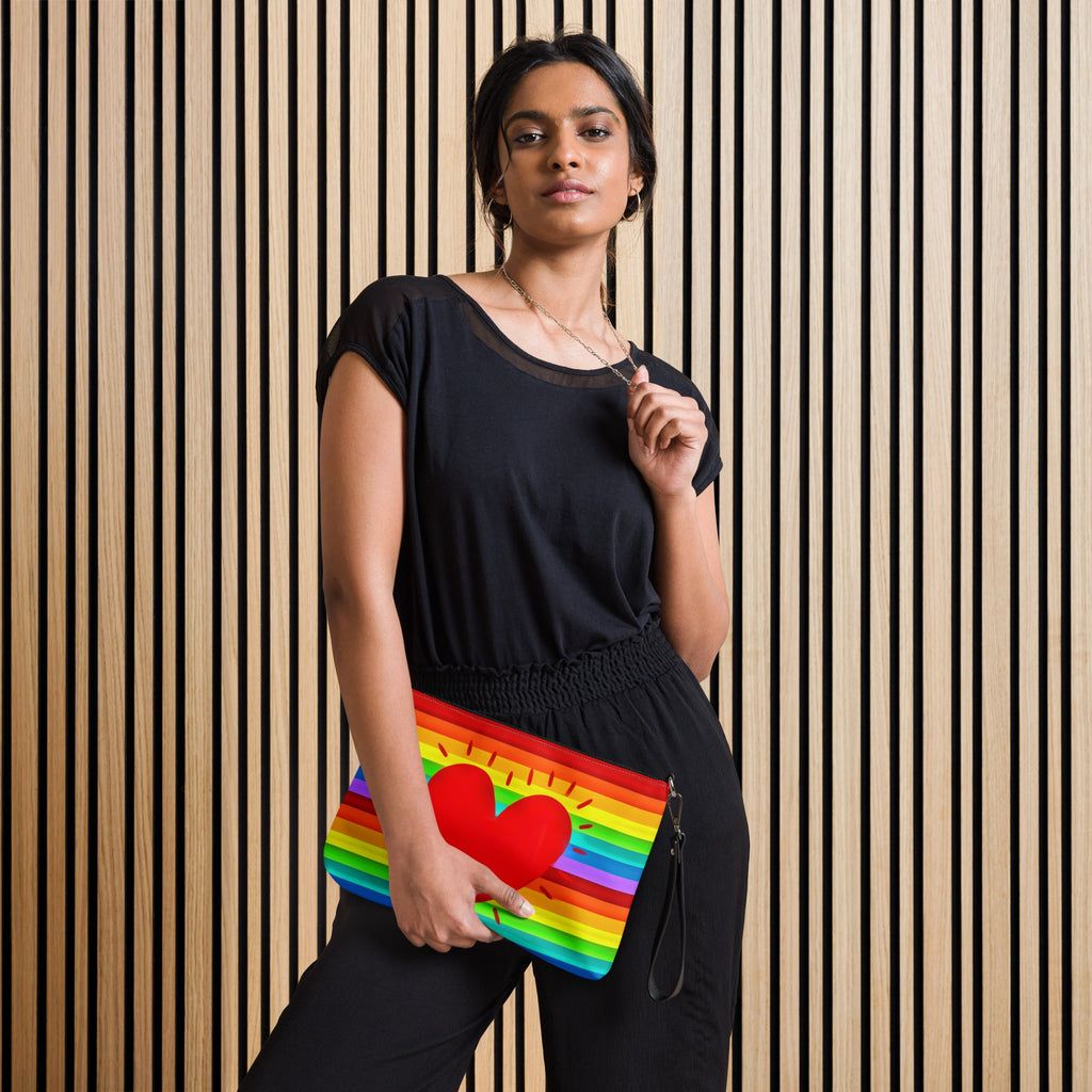 Rainbow Love Pride Crossbody Bag Shoulder Purse Wristlet Clutch