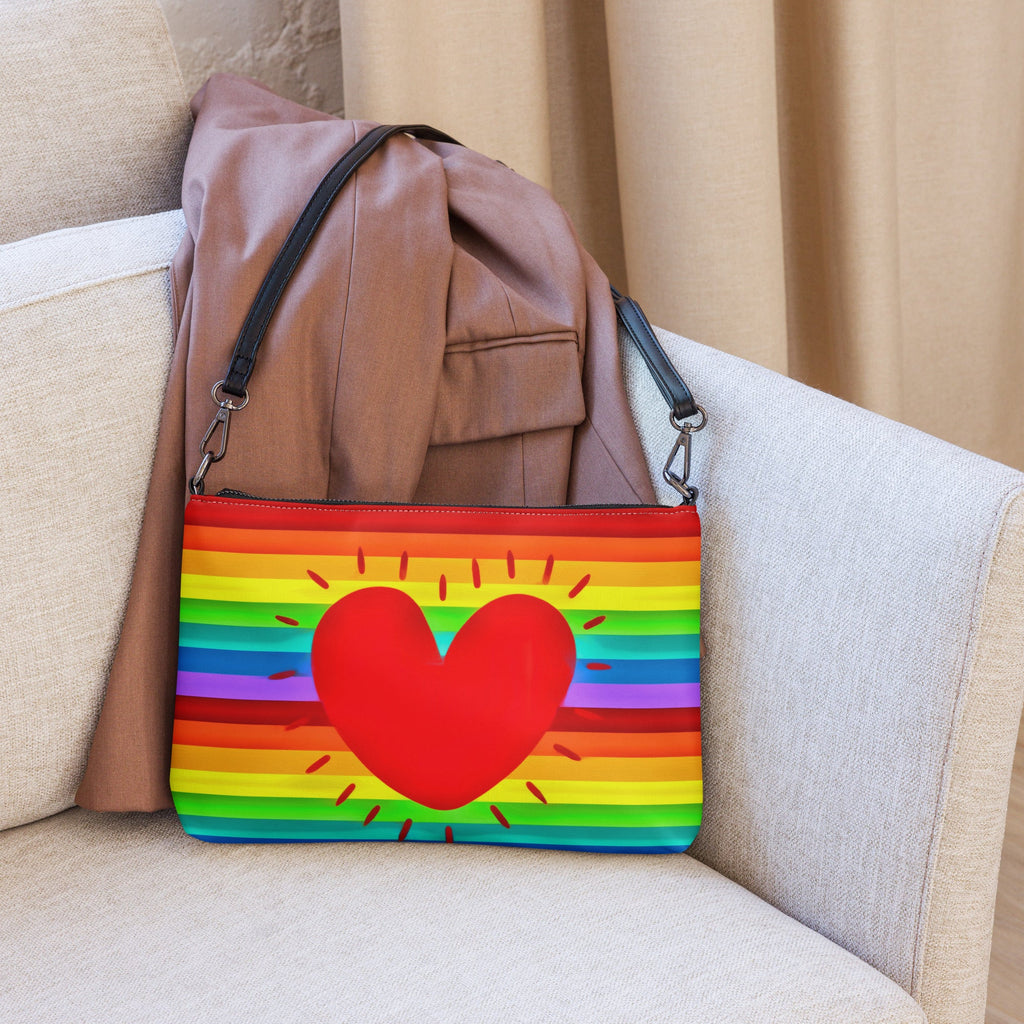 Rainbow Love Pride Crossbody Bag Shoulder Purse Wristlet Clutch