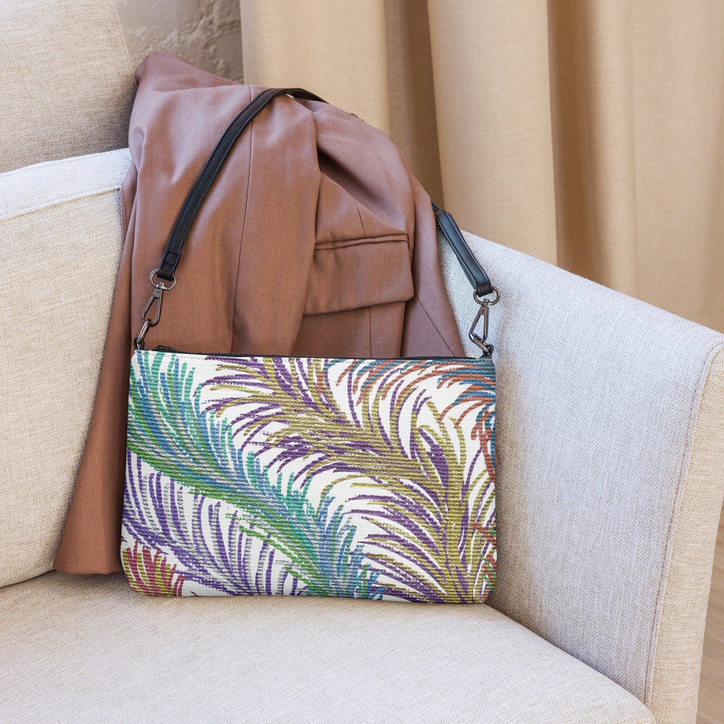 Space Feathers Caden Caraco Crossbody Bag Shoulder Purse Wristlet Clutch