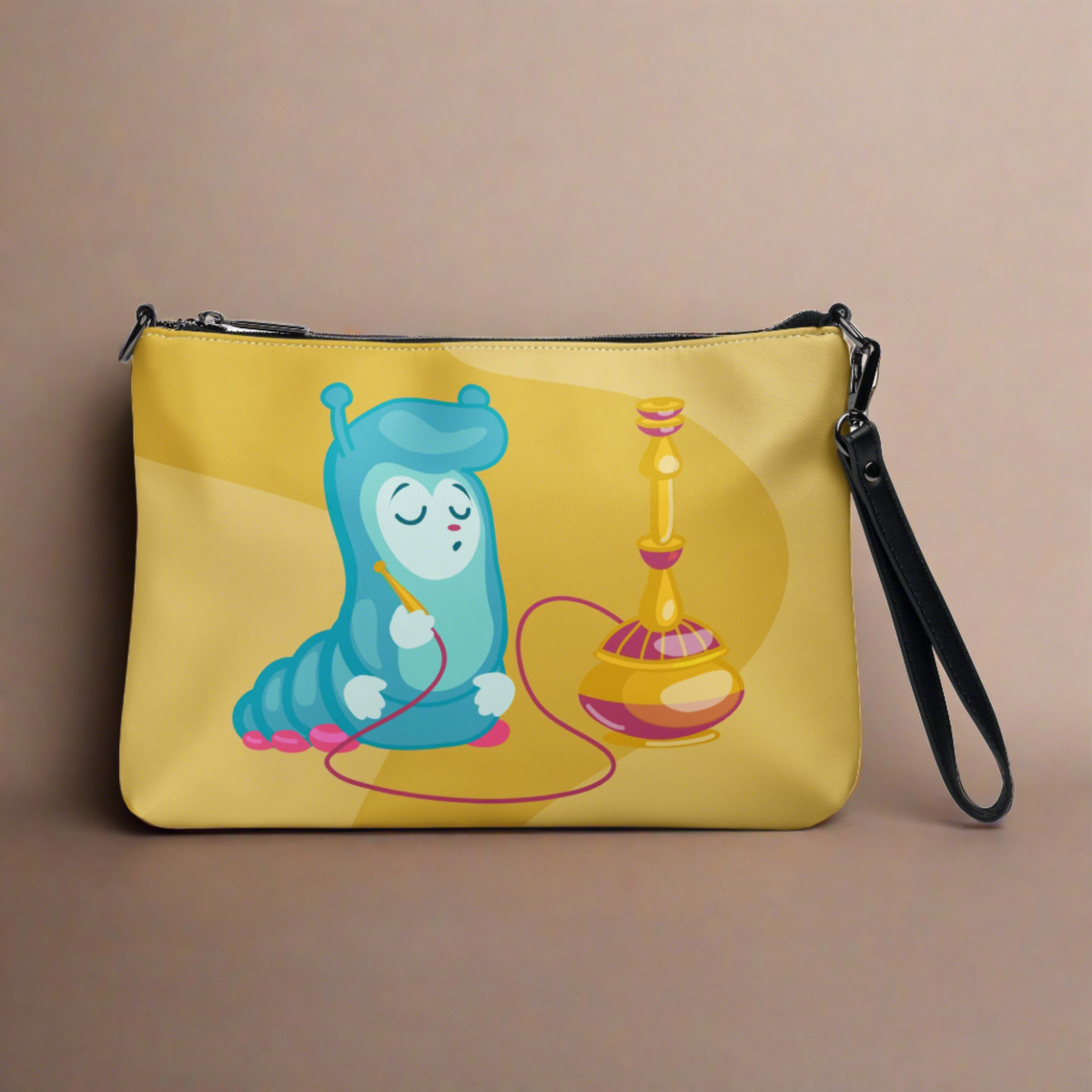 Alice In Wonderland Caterpillar Mushroom Crossbody Bag Shoulder Purse Wristlet Clutch