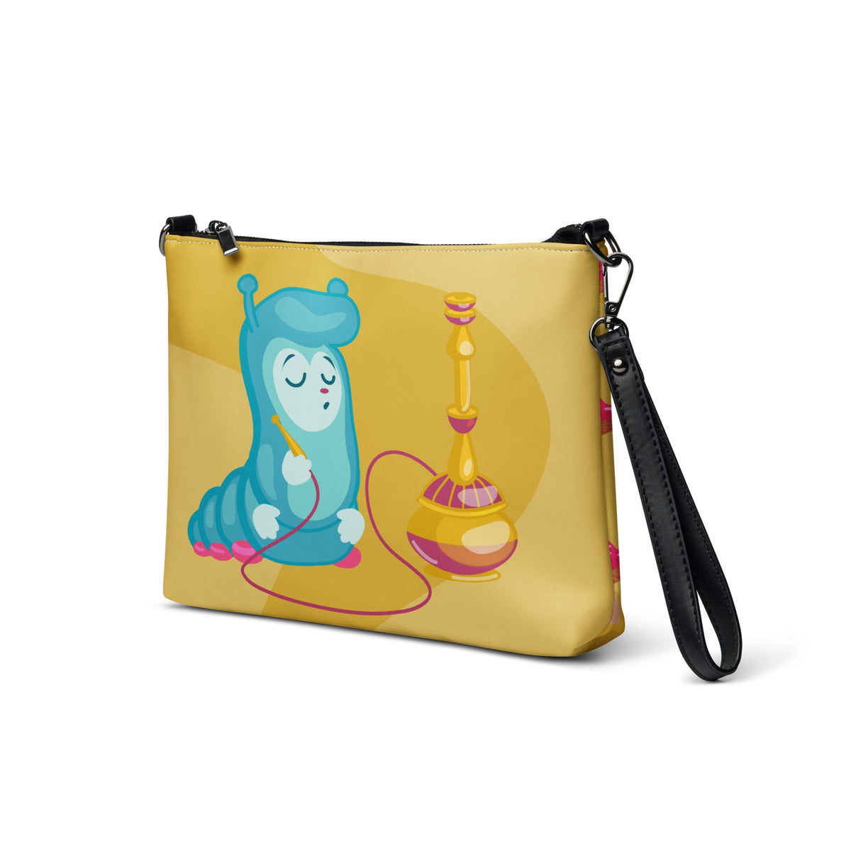 Alice In Wonderland Caterpillar Mushroom Crossbody Bag Shoulder Purse Wristlet Clutch