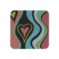 Love Finds A Way - Original Artwork by Caden Caraco on Water-Resistant Cork-Back Coaster