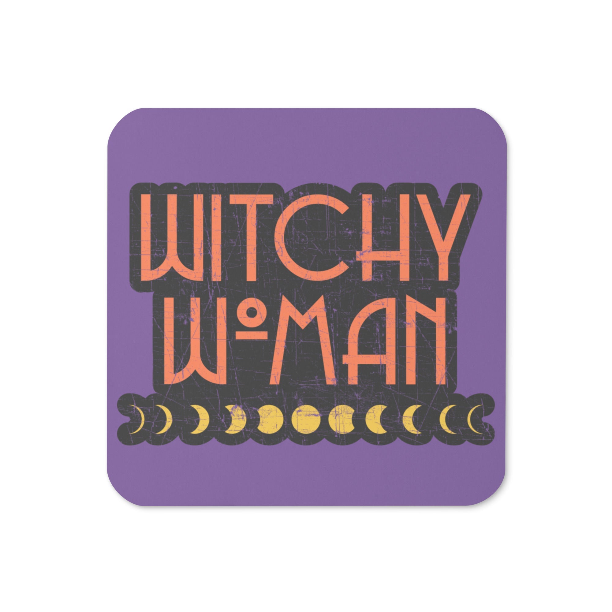 Witchy Woman Moons Celestial Cork-back Coaster