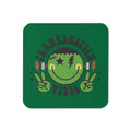 Frankenstein Vibes Green Distressed Halloween Cork-back Coaster