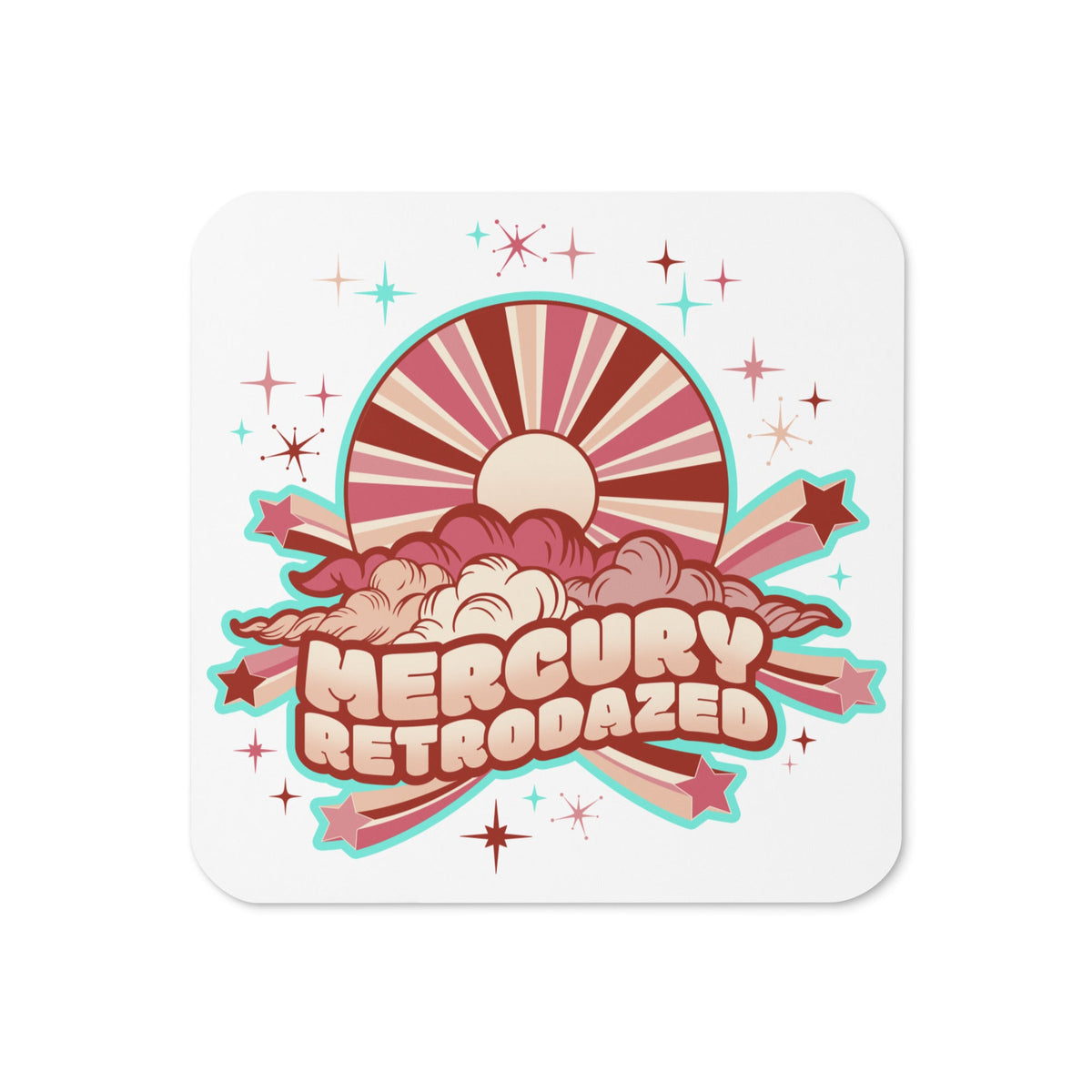 Mercury Retrodazed Astronomy Mercury Retrograde Celestial Cork-back Coaster