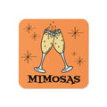 Mimosas Atomic Mid Century Retro Style Cocktails Orange Cork-back Coaster