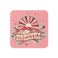 Mercury Retrodazed Astronomy Mercury Retrograde Celestial Pink Cork-back Coaster