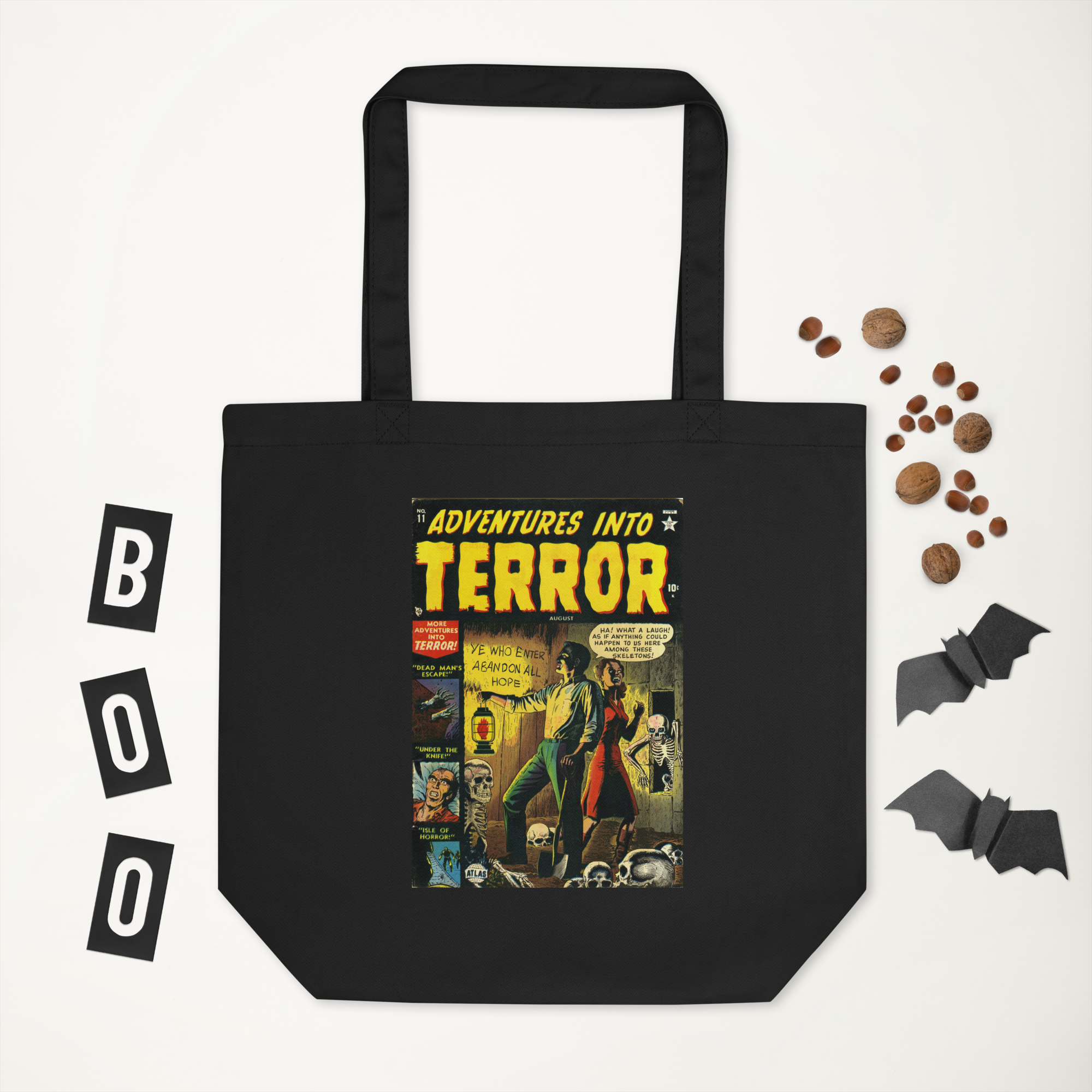Adventures Into Terror Horror Retro Comic Halloween Eco Cotton Tote Bag
