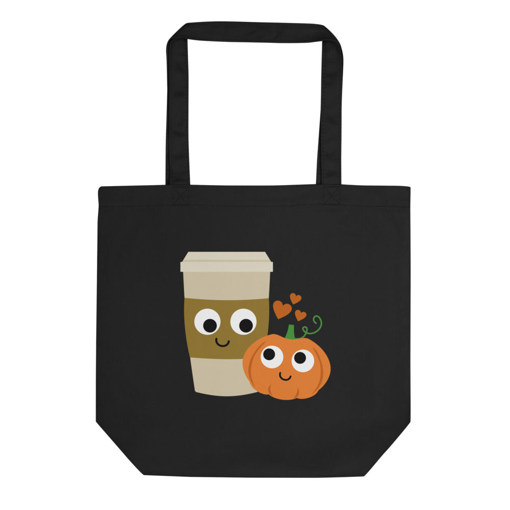 Pumpkin Spice Love Fall Autumn Eco Cotton Tote Bag