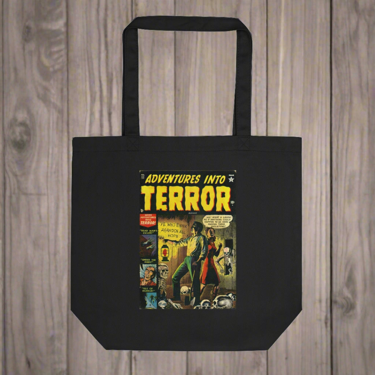 Adventures Into Terror Horror Retro Comic Halloween Eco Cotton Tote Bag