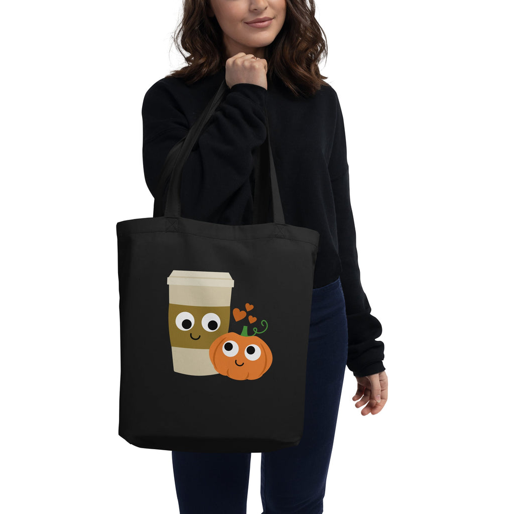 Pumpkin Spice Love Fall Autumn Eco Cotton Tote Bag