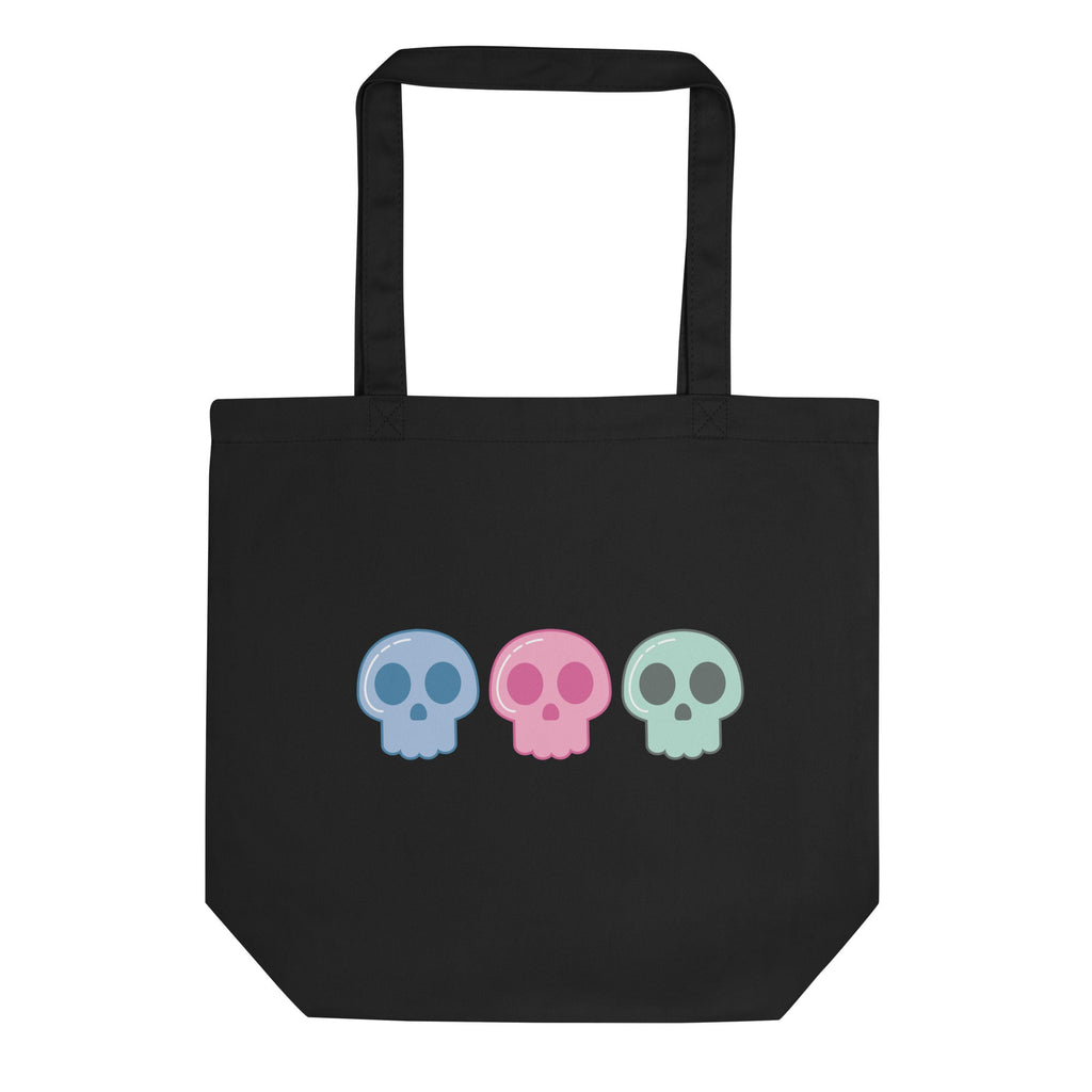 Pastel Goth Skulls Cute Halloween Eco Cotton Tote Bag