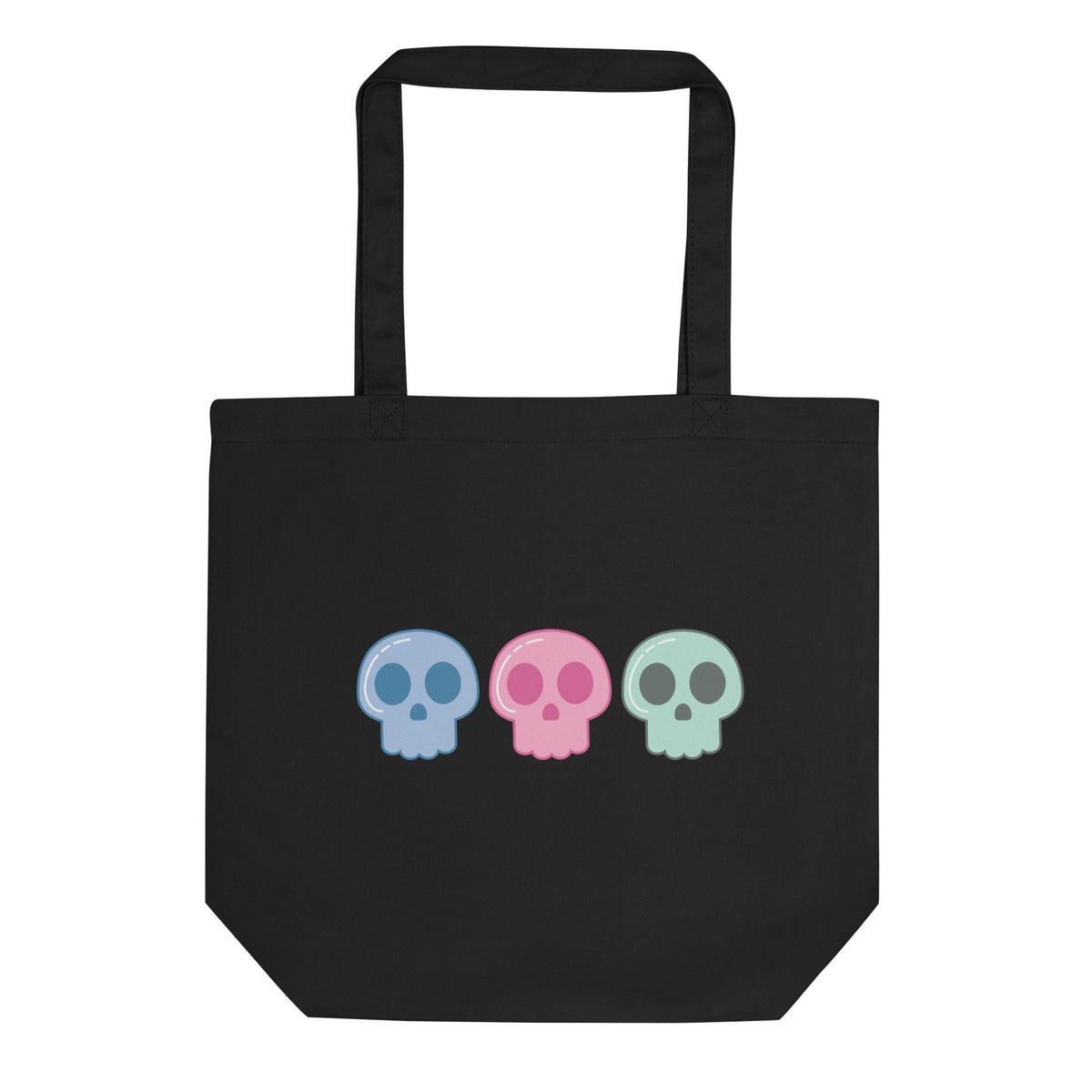 Pastel Goth Skulls Cute Halloween Eco Cotton Tote Bag
