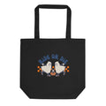 Ride Or Die Ghosts Retro Style Halloween Eco Cotton Tote Bag