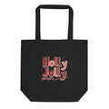 Holly Jolly Season Christmas Eco Cotton Tote Bag