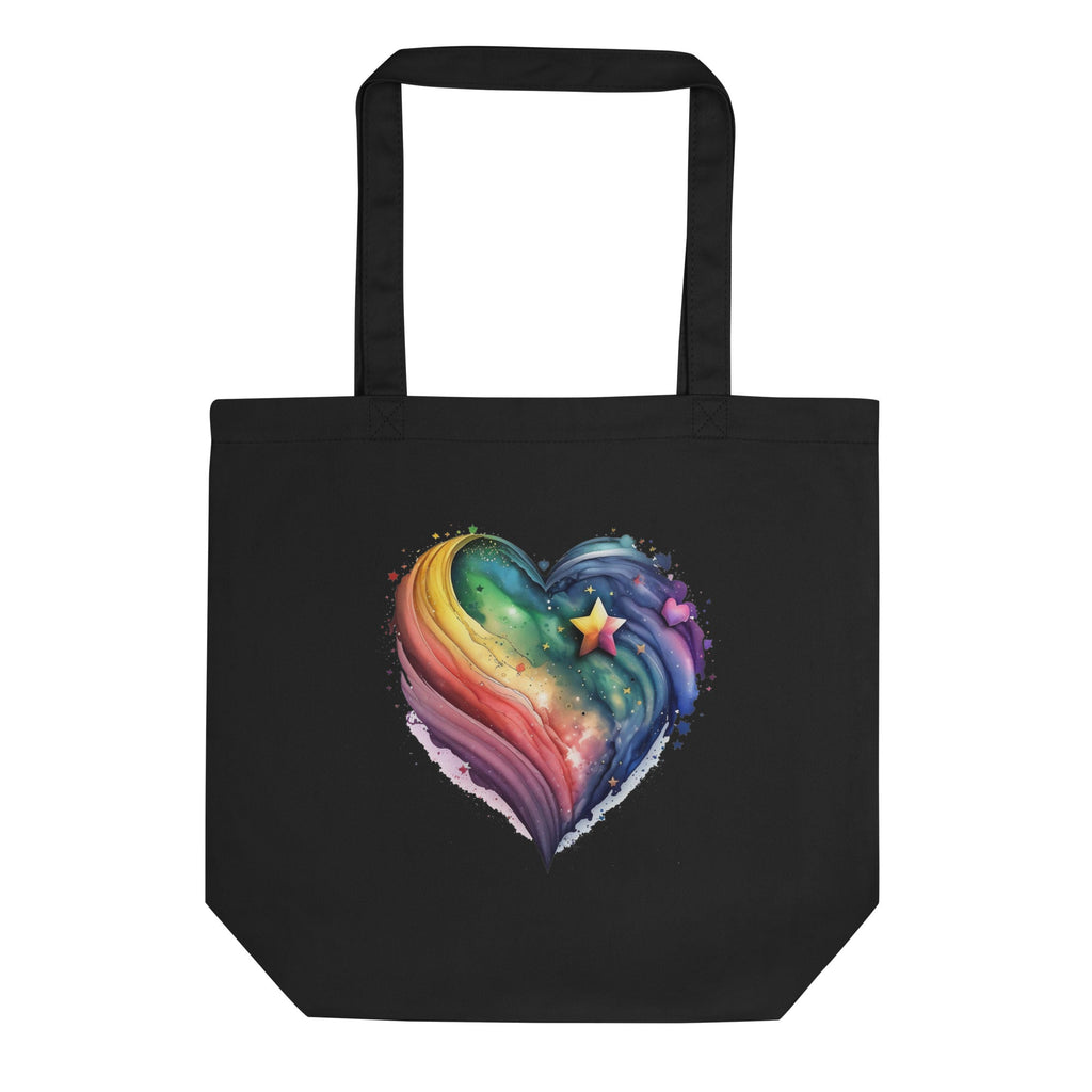 Rainbow Celestial Heart Eco Tote Bag