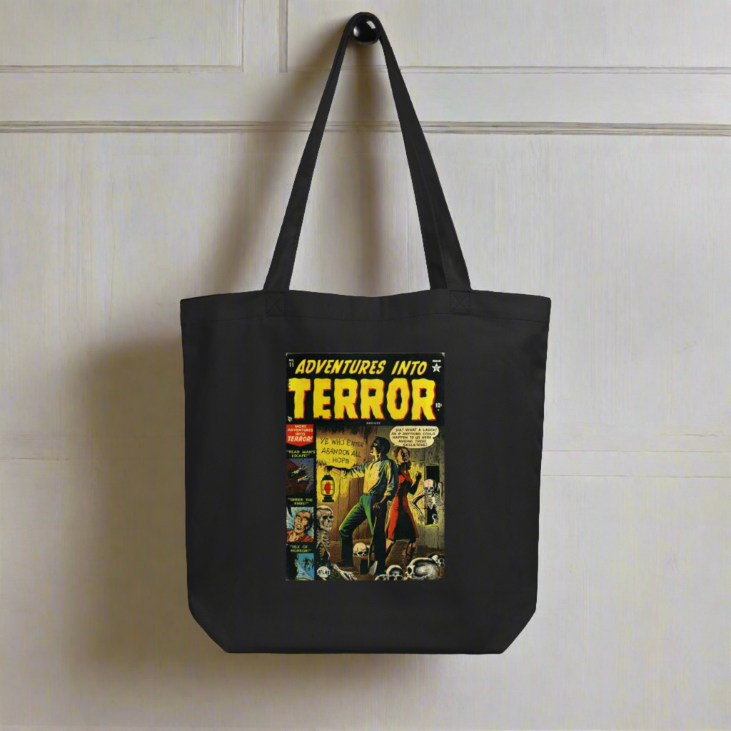 Adventures Into Terror Horror Retro Comic Halloween Eco Cotton Tote Bag
