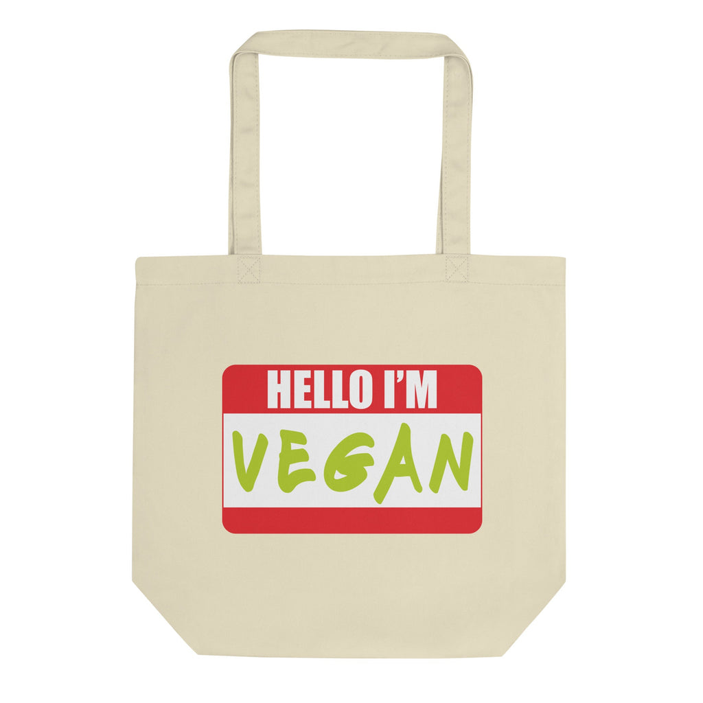 Hello I'm Vegan Eco Cotton Tote Bag