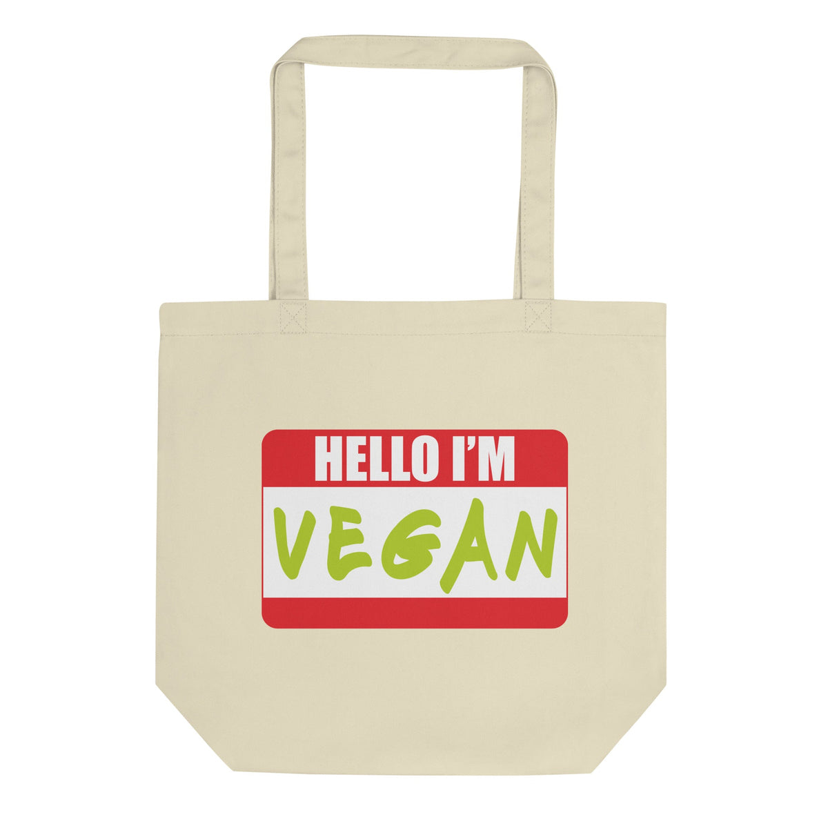 Hello I'm Vegan Eco Cotton Tote Bag