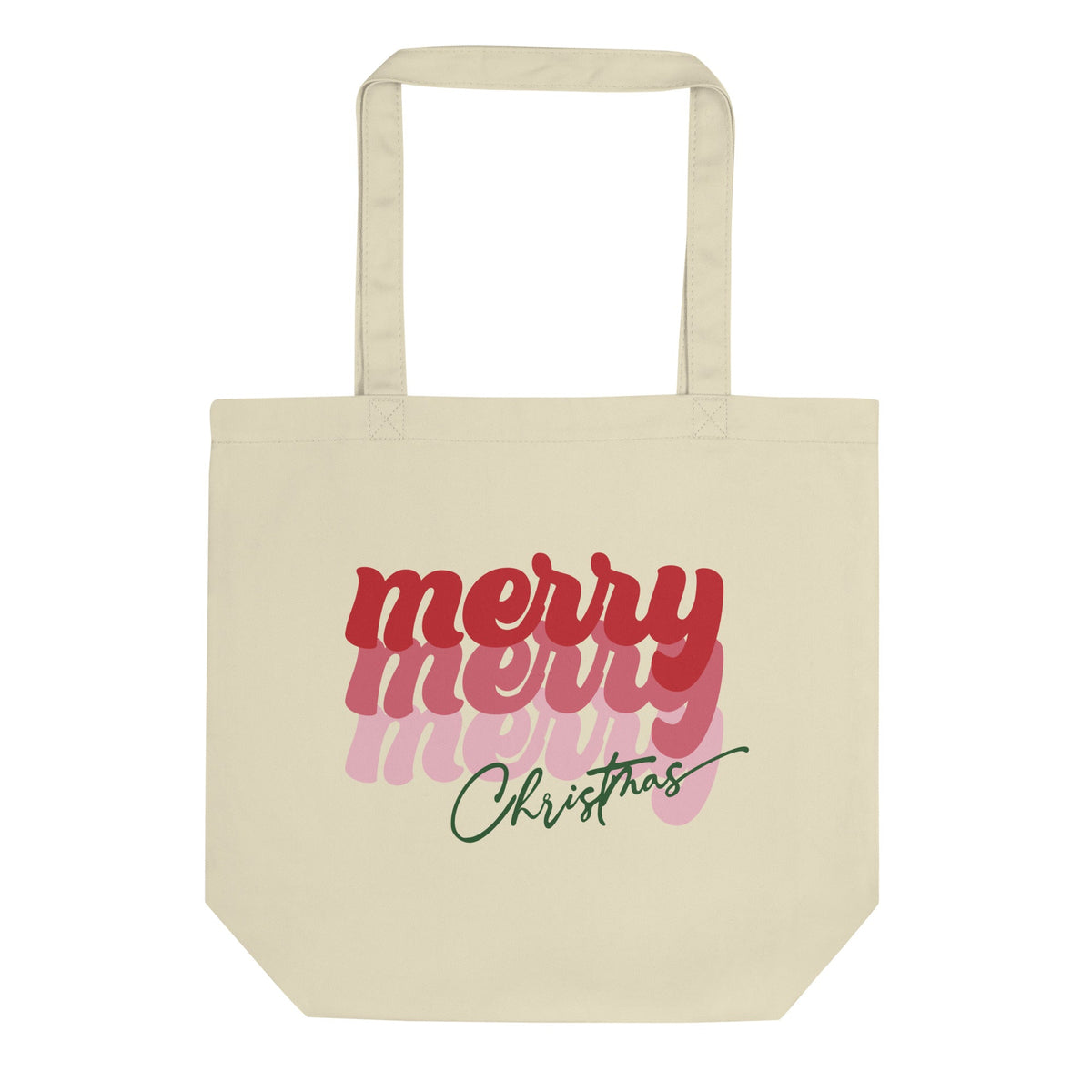 Merry Merry Merry Christmas Eco Cotton Tote Bag