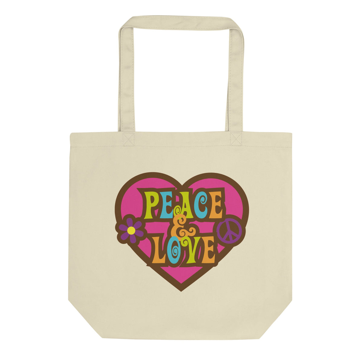 Peace & Love Eco Cotton Tote Bag