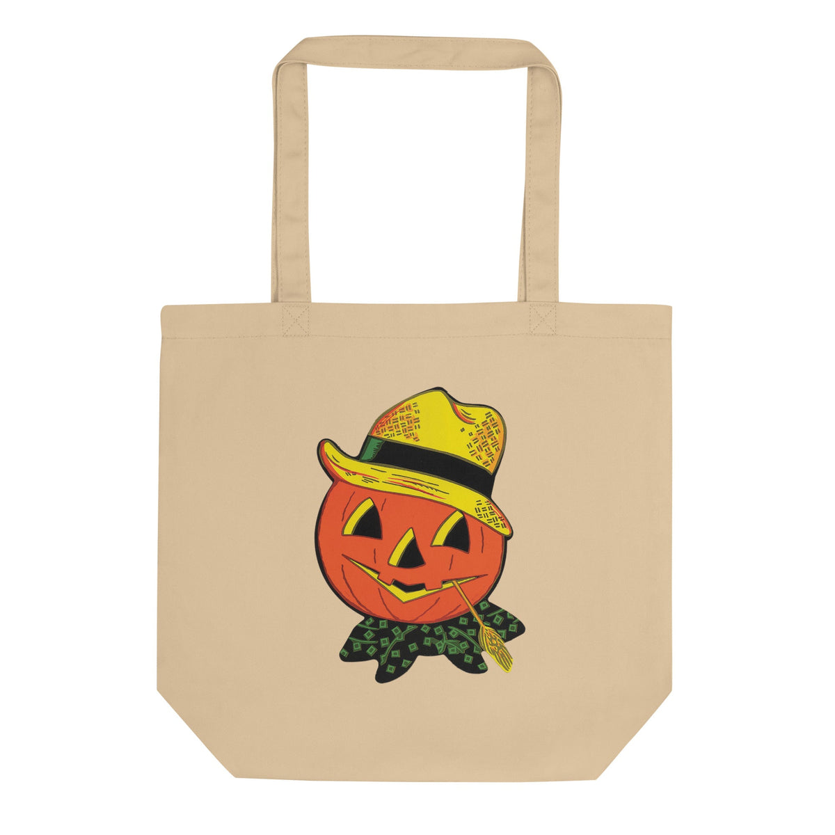 Halloween Scarecrow Retro Halloween Print Eco Cotton Tote Bag