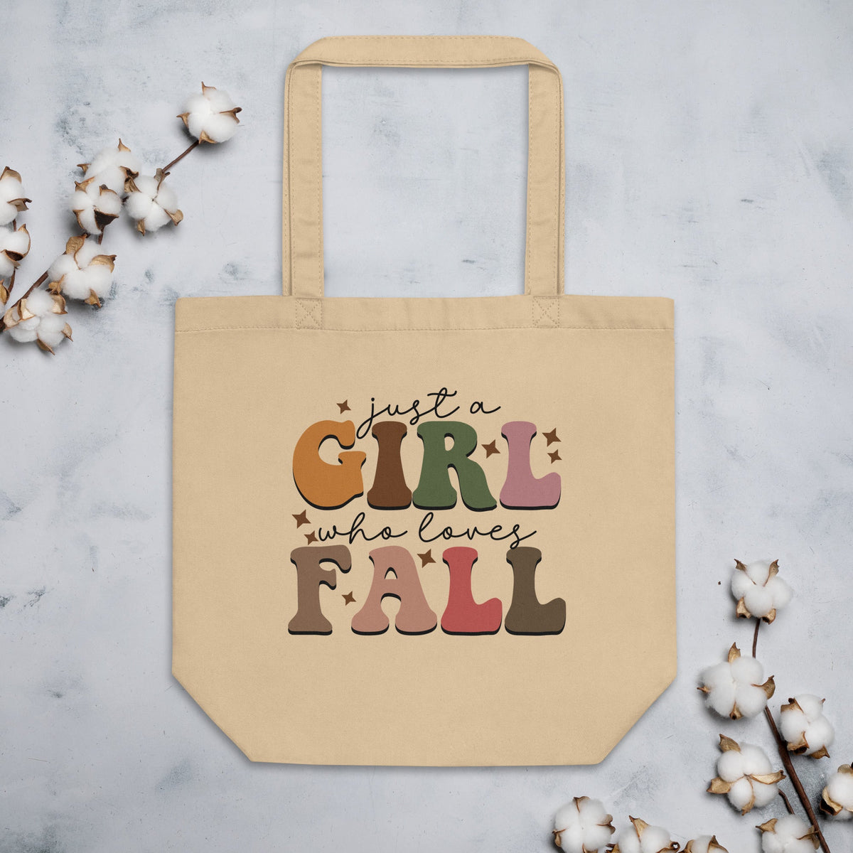 Just A Girl Who Loves Fall Eco Cotton Tote Bag
