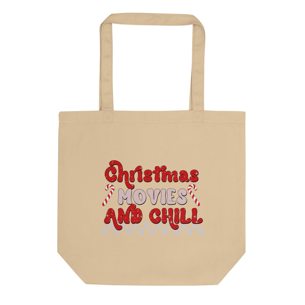Christmas Movies And Chill Christmas Eco Cotton Tote Bag