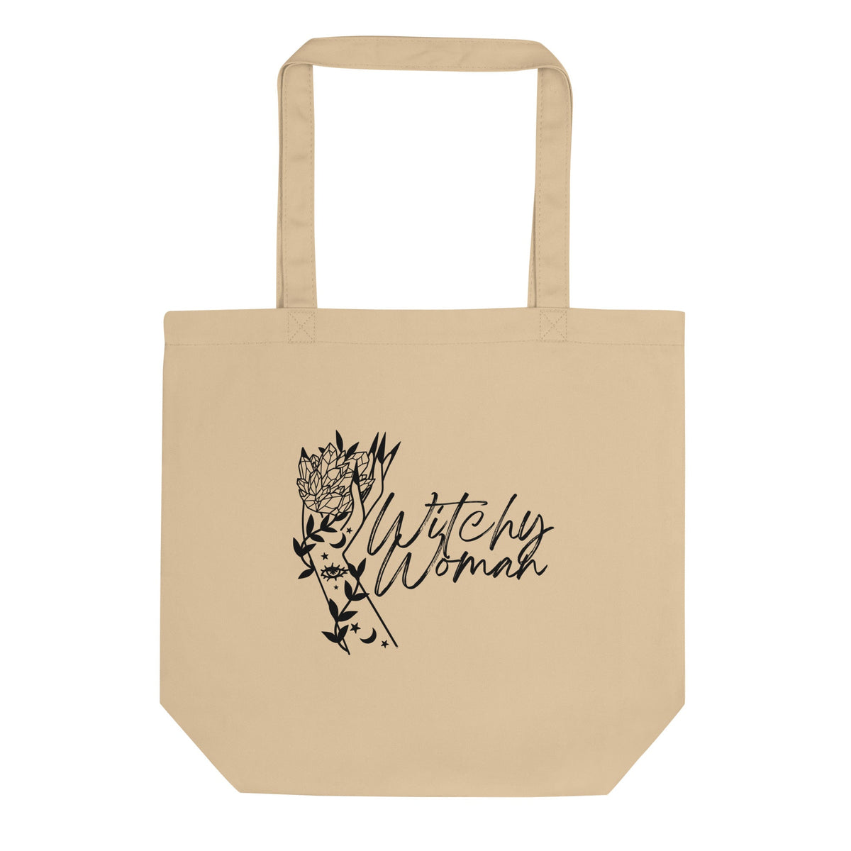 Witchy Woman Crystals Celestial Halloween Eco Cotton Tote Bag